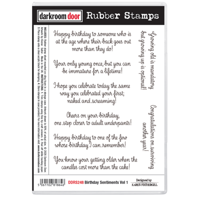 Rubber Stamp Set - Birthday Sentiments Vol 1