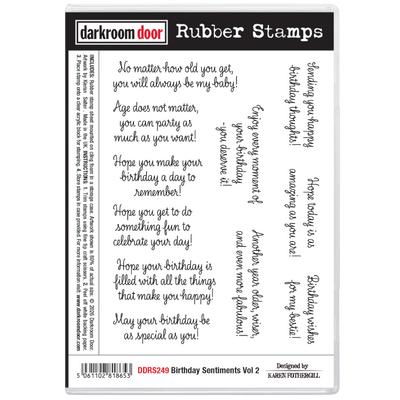 Rubber Stamp Set - Birthday Sentiments Vol 2