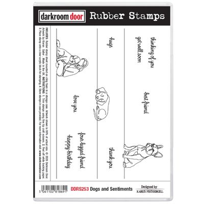 Rubber Stamp Set - Dogs and Sentiments