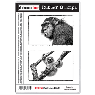 Rubber Stamp Set - Monkey and Sloth