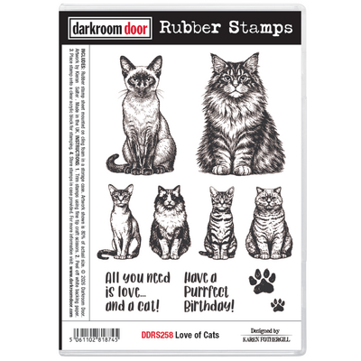 Rubber Stamp Set - Love of Cats