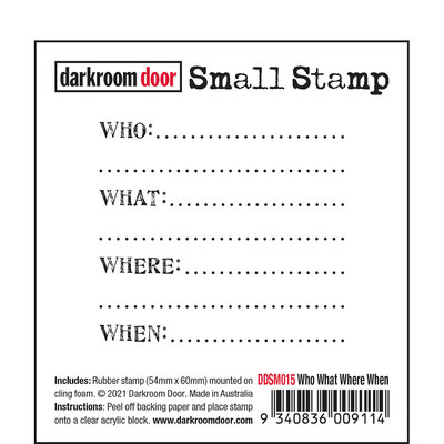 Small Stamp - Who What Where When