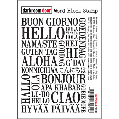 Word Block Stamp - Hello