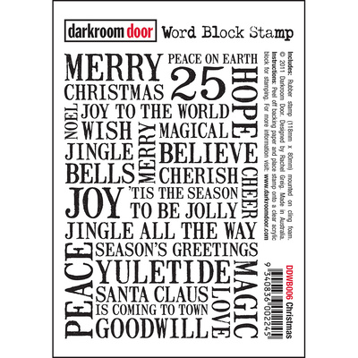 Word Block Stamp - Christmas