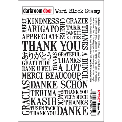 Word Block Stamp - Thank You