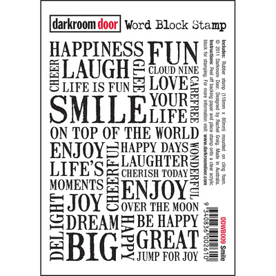 Word Block Stamp - Smile