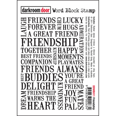 Word Block Stamp - Friendship