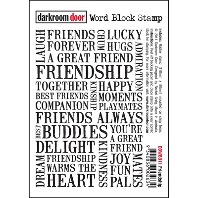 Word Block Stamp - Friendship