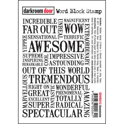 Word Block Stamp - Awesome