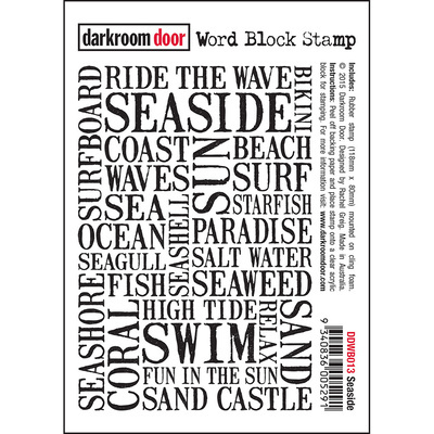 Word Block Stamp - Seaside