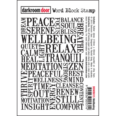Word Block Stamp - Wellbeing