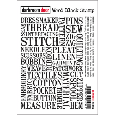 Word Block Stamp - Stitch