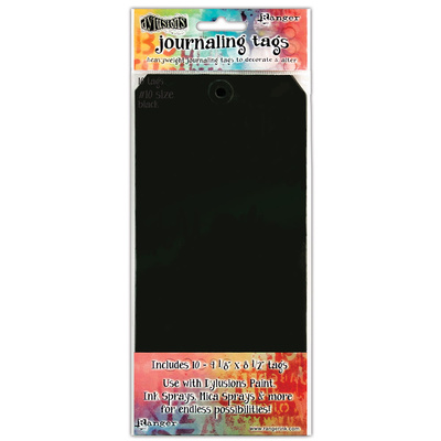 Tags Dylusions Journaling Black No10 (10 Pack)