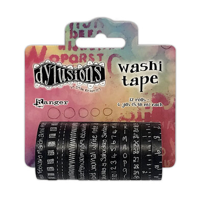 Dylusions Washi - Black (12 Rolls)