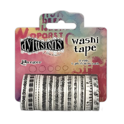 Dylusions Washi - White (12 Rolls)