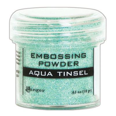 Embossing Powder Tinsel - Aqua