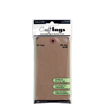 Tags Ranger Kraft No8 (20 Pack)