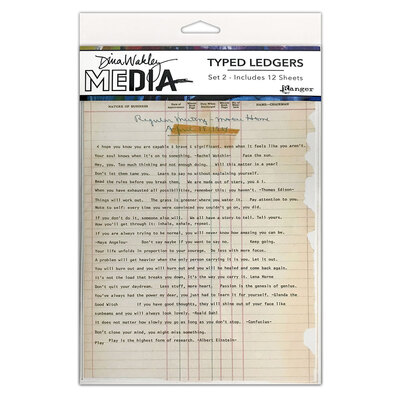 Dina Wakley MEdia Typed Ledgers - Set 2