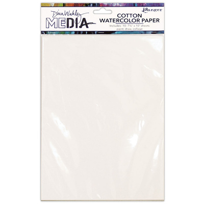 Dina Wakley MEdia Cotton Watercolour Paper (10 Pack)*