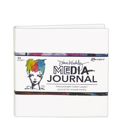 Dina Wakley MEdia Journal - White (6x6)