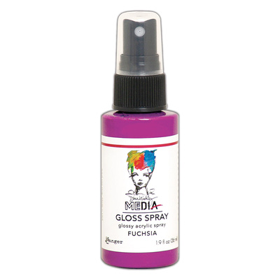 Dina Wakley MEdia Gloss Spray - Fuchsia