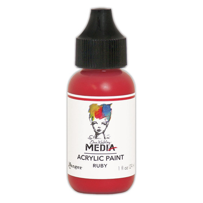 Dina Wakley MEdia Acrylic Paint - Ruby
