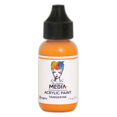 Dina Wakley MEdia Acrylic Paint - Tangerine