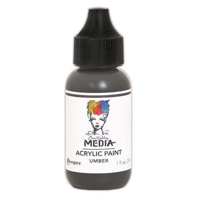 Dina Wakley MEdia Acrylic Paint - Umber