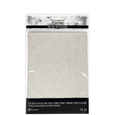 Distress Holiday Woodgrain Card Light Grey Ltd Ed