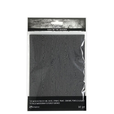 Distress Halloween Woodgrain Card Black Ltd Ed